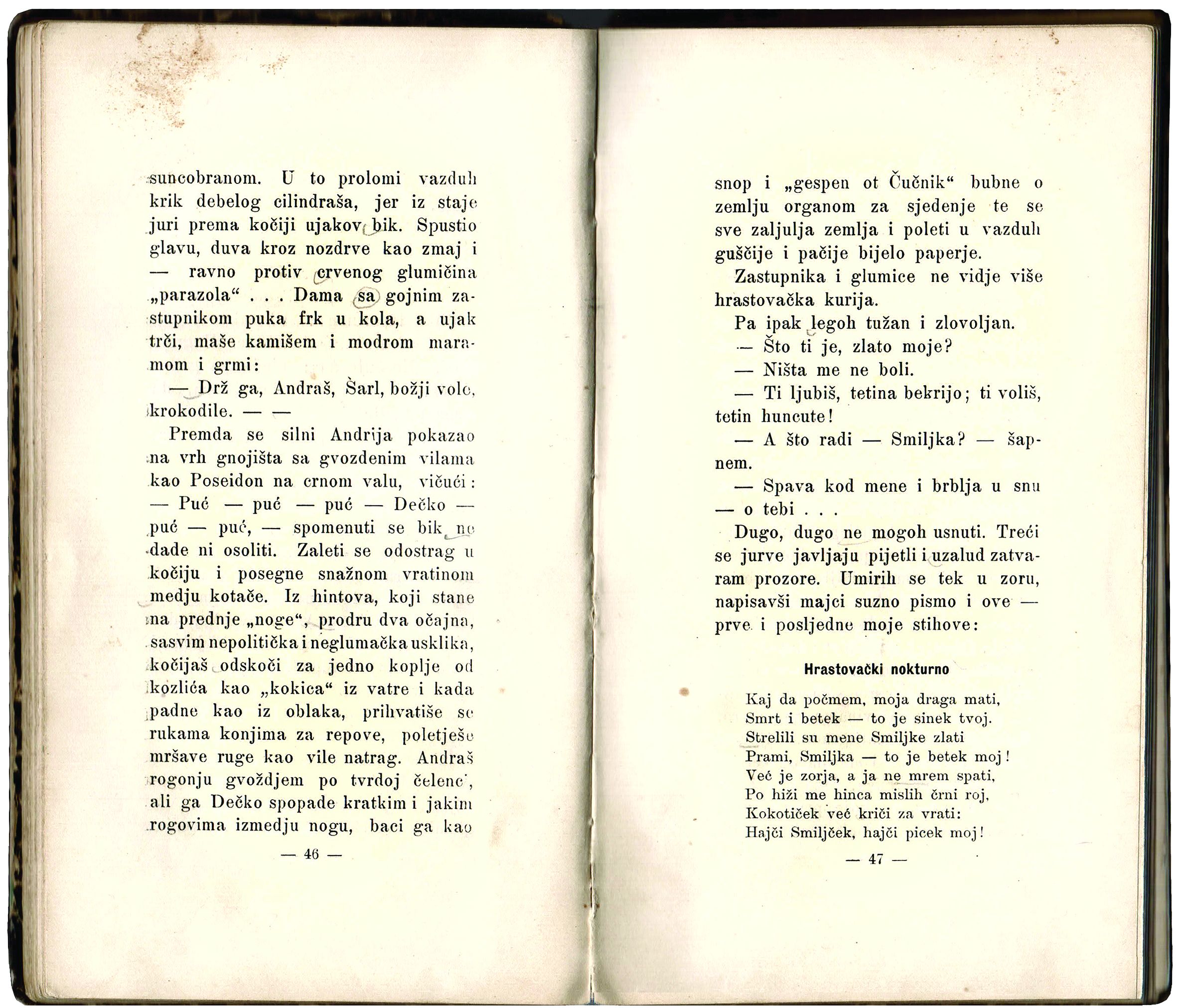 <p><em>Hrastovački nokturno,</em> Antun Gustav Mato&scaron;, Zagreb 1900.</p>