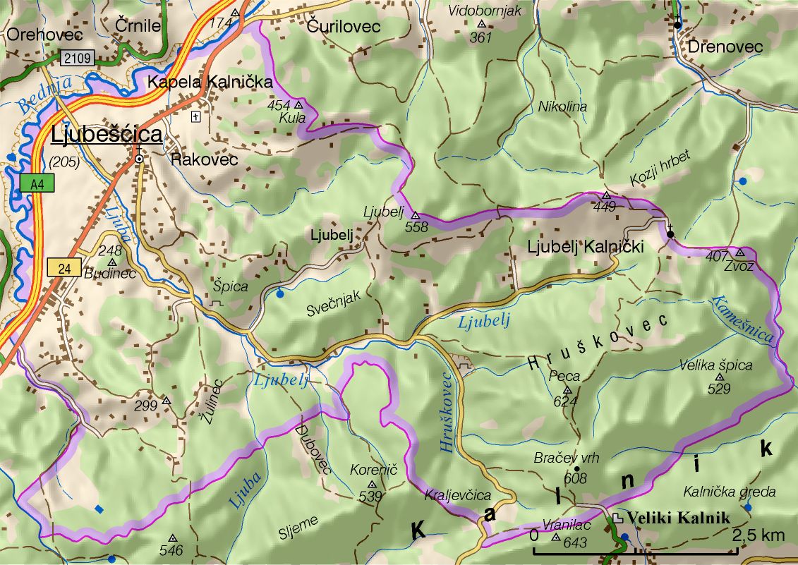 Ljubešćica (područje Općine)