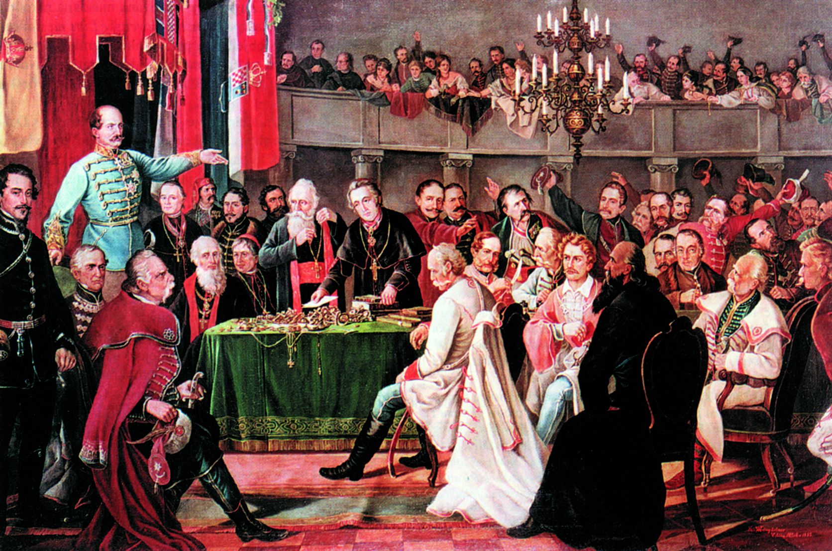 <p>Dragutin Weing&auml;rtner,<em> Hrvatski sabor 4. srpnja 1848,</em> 1885; HISMUS</p>