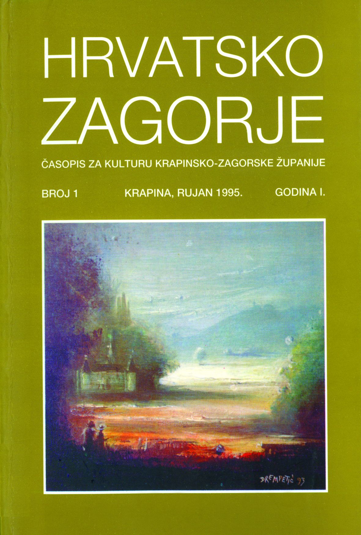<p>obnovljeni tečaj časopisa, Krapina, 1995.</p>