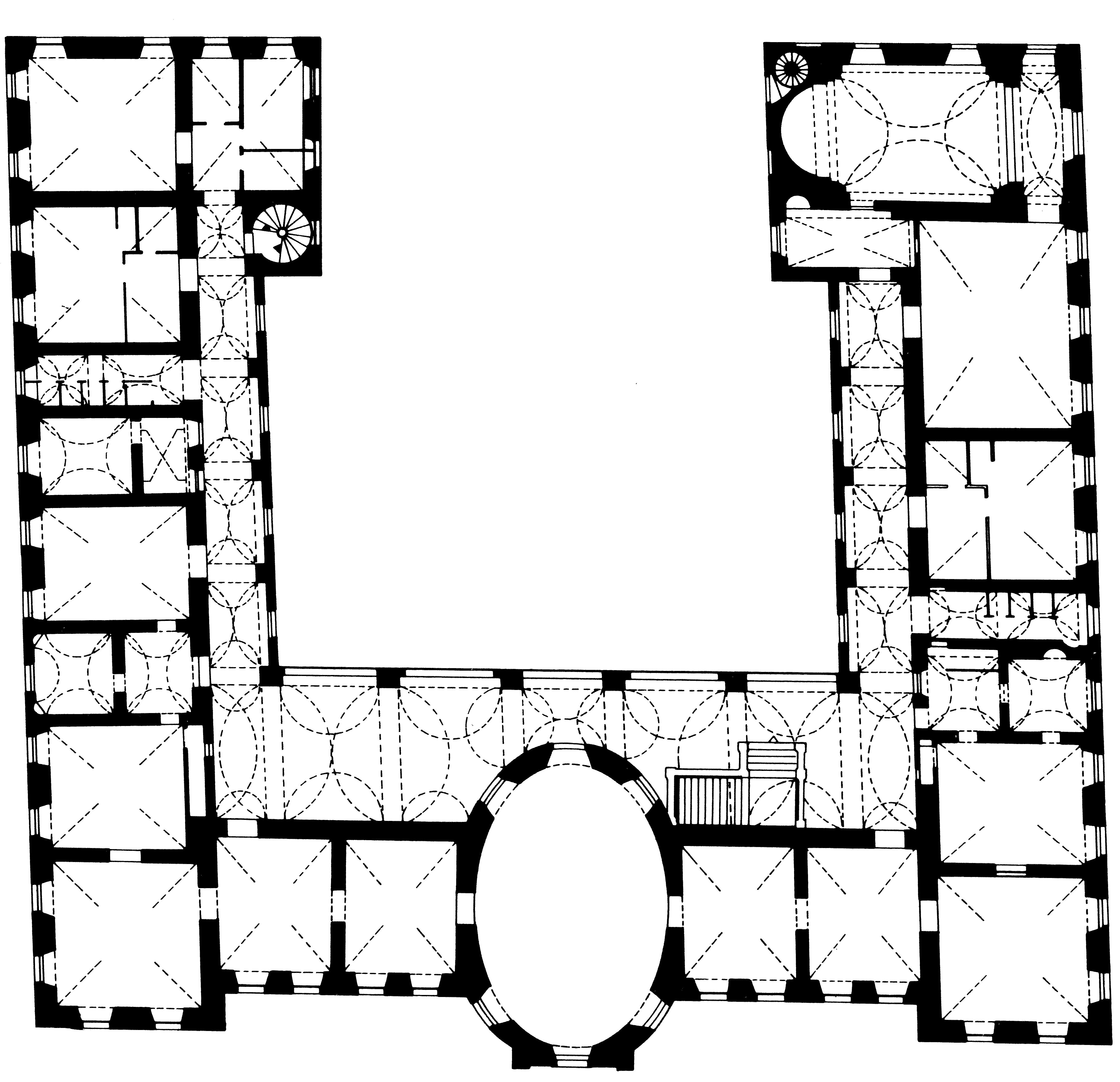 <p>tlocrt dvorca Or&scaron;ić, 1770&ndash;75, Gornja Bistra</p>