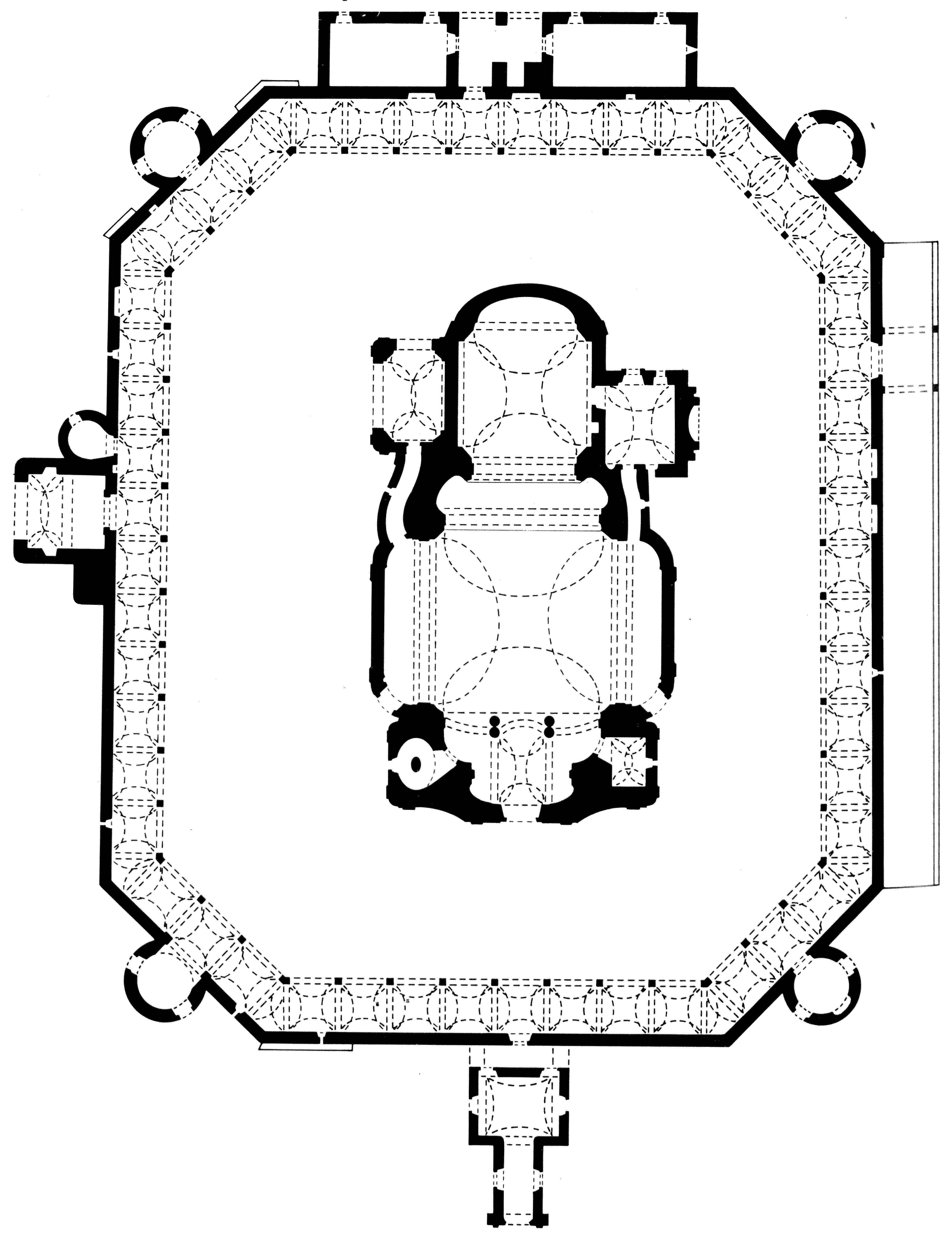 <p>tlocrt crkve Majke Božje Jeruzalemske</p>