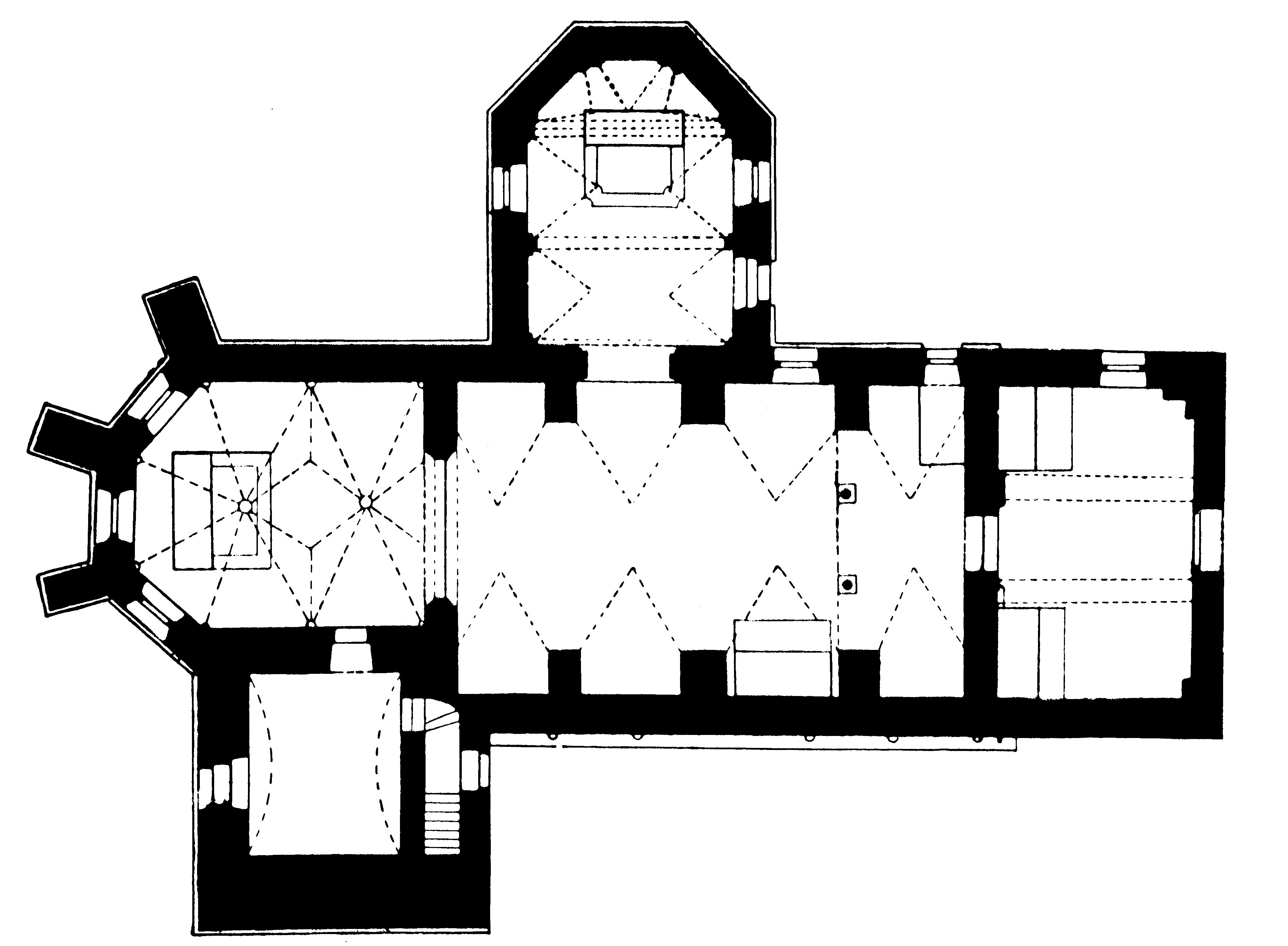 <p>tlocrt župne crkve Uznesenja Blažene Djevice Marije</p>