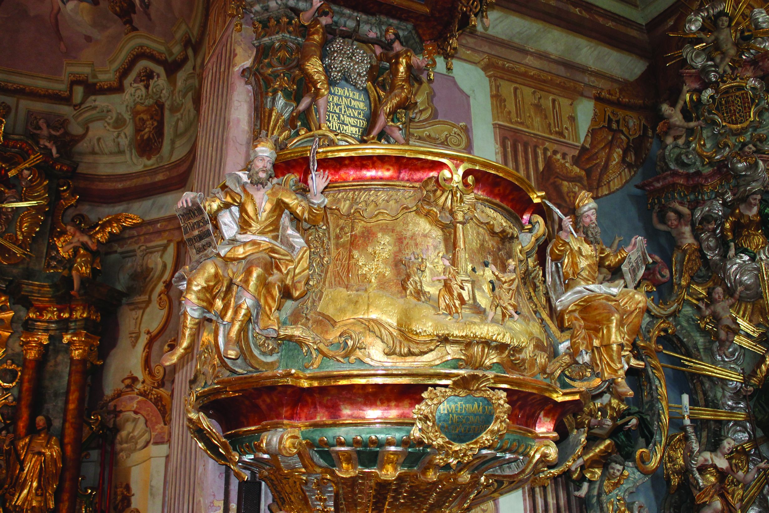 <p>propovjedaonica Josipa Schokotnigga, 1742, župna crkva sv. Marije Snježne, Belec</p>