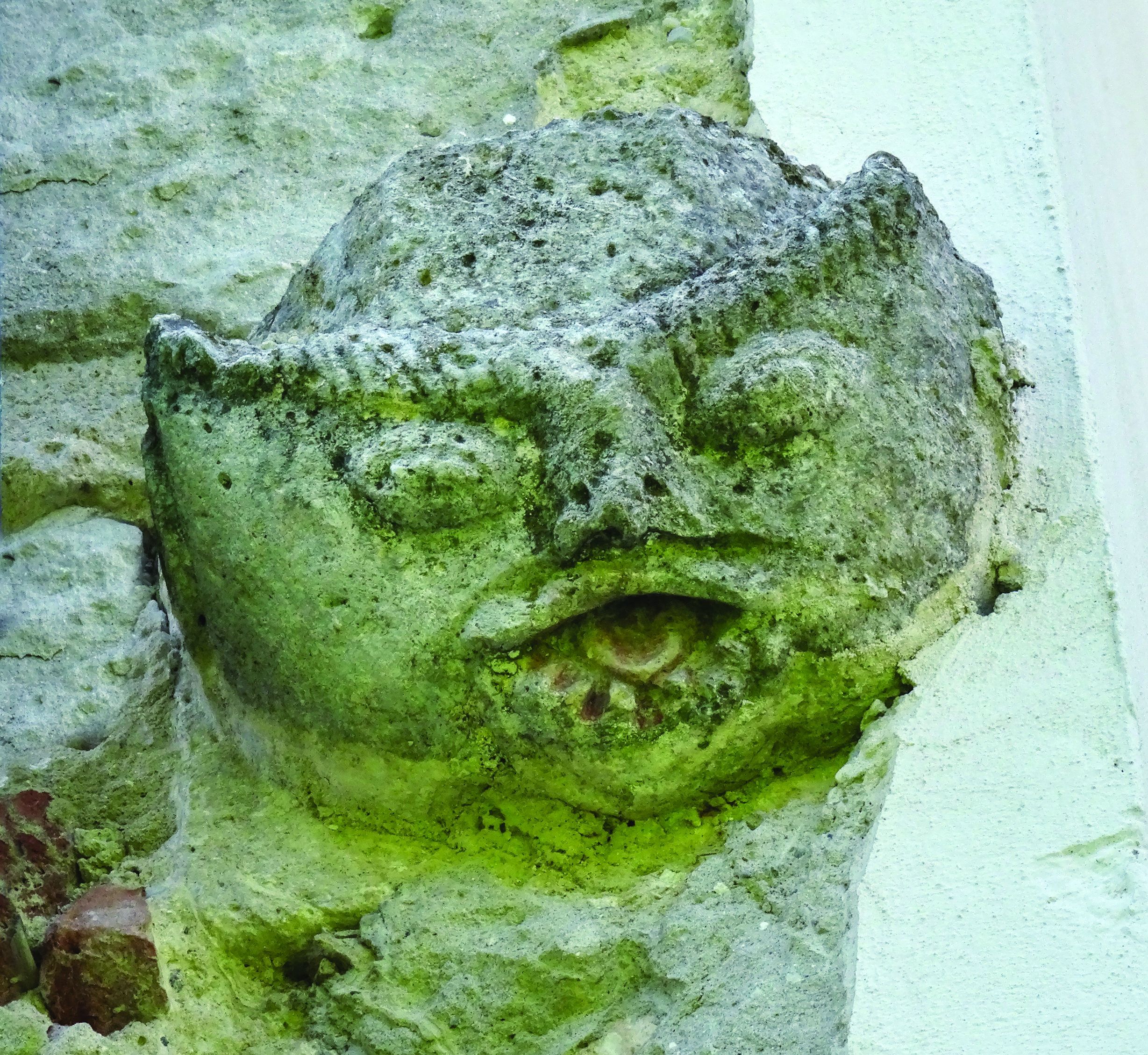 <p>srednjovjekovni portret na fasadi, župna crkva sv. Dominika</p>