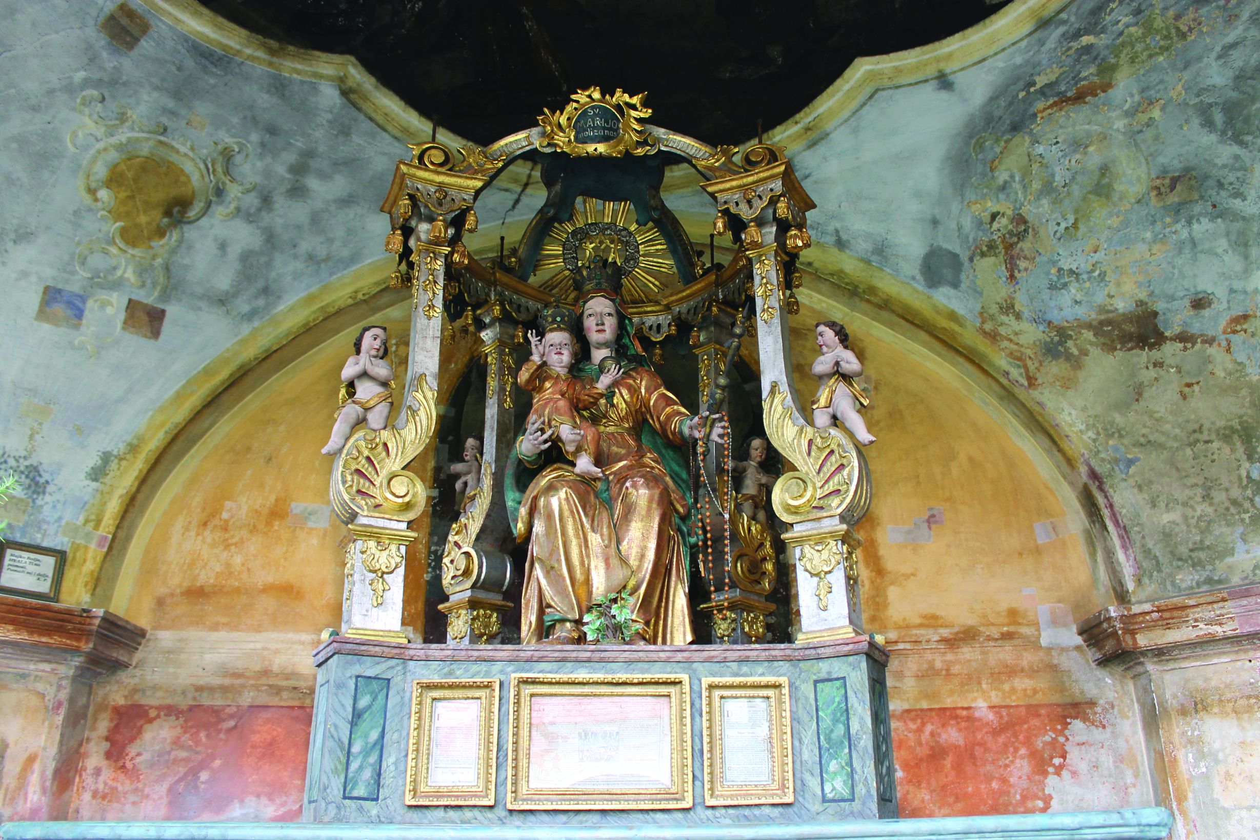 <p>Janez Jurij Mersi, <em>Majka Božja na prijestolju,</em> 1756, crkva Majke Božje Jeruzalemske</p>