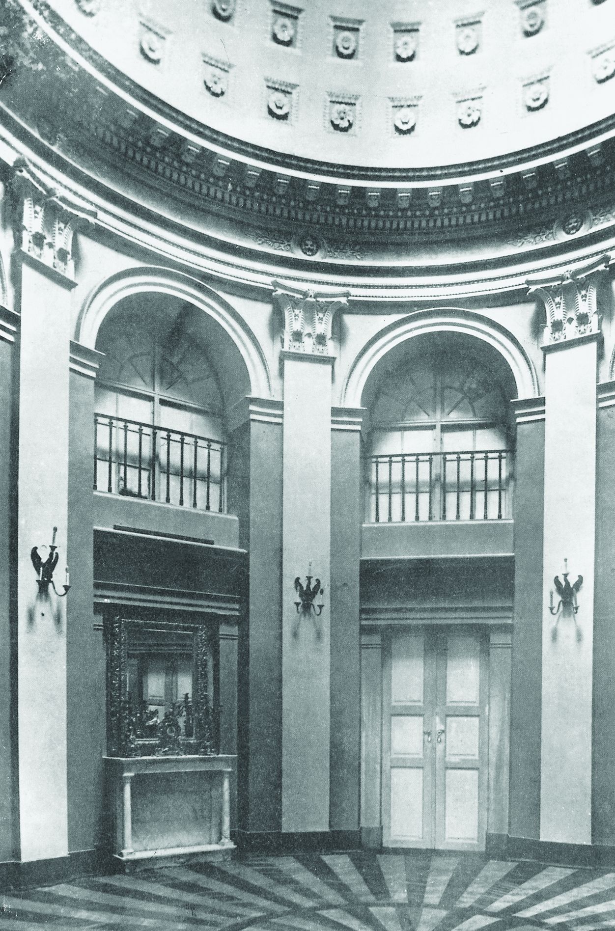 <p>sredi&scaron;nja dvorana dvorca Janu&scaron;evec, Bartol Felbinger, 1830.</p>