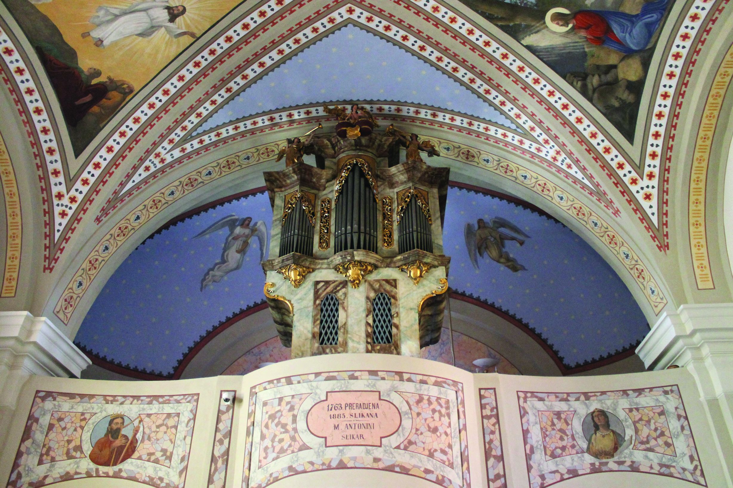 <p>orgulje u župnoj crkvi sv. Martina Biskupa, Varaždinske Toplice, 1765.</p>