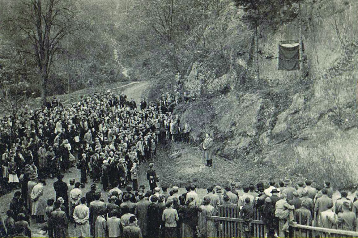 <p>otkrivanje spomen-ploče D. Gorjanoviću-Krambergeru, 25. X. 1956.</p>