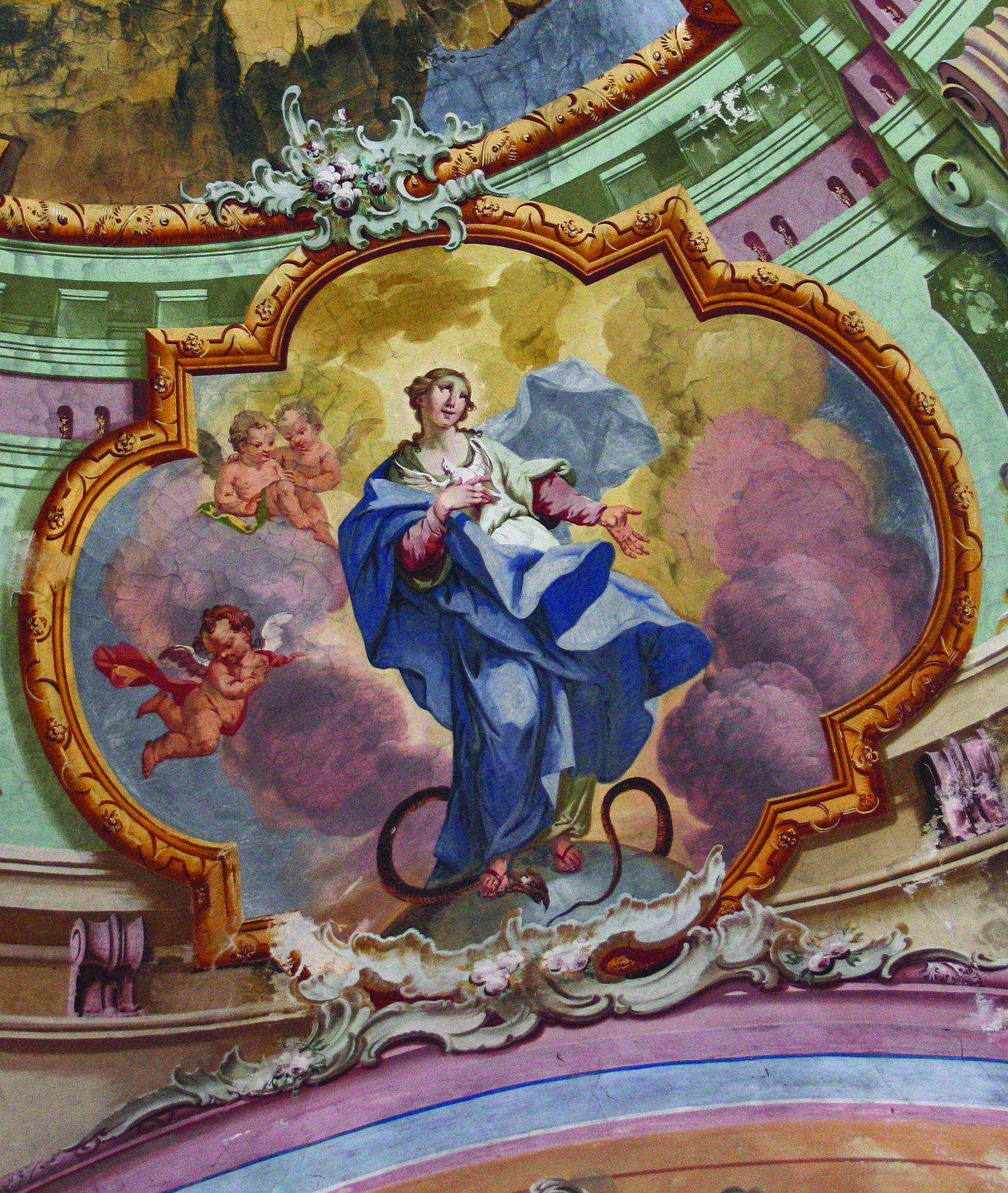 <p>Anton Jožef Lerchinger, <em>Uznesenje Marijino, </em>1777, crkva Majke Božje Jeruzalemske</p>