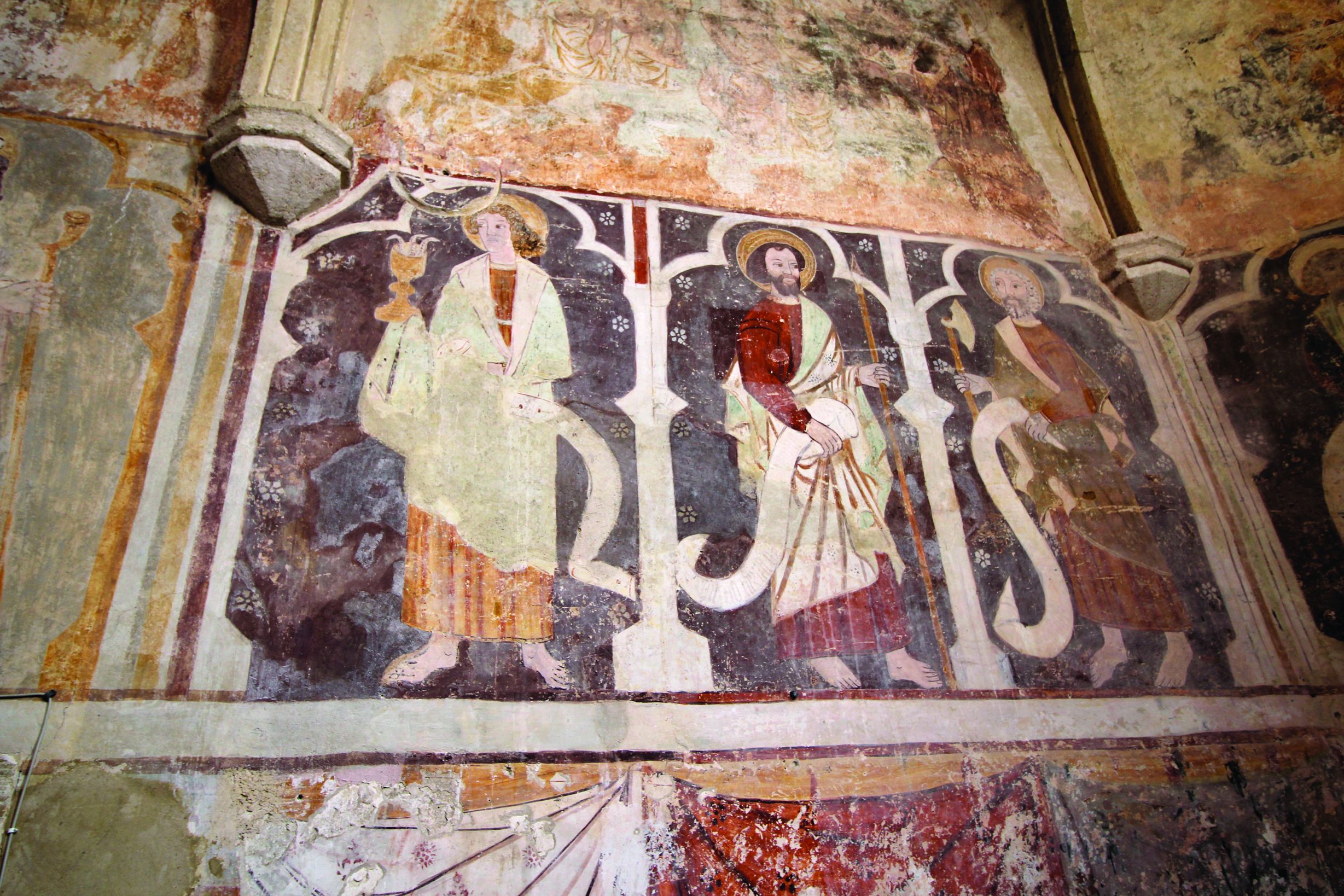 <p>apostoli, zidna slika XIV-XV. st.</p>