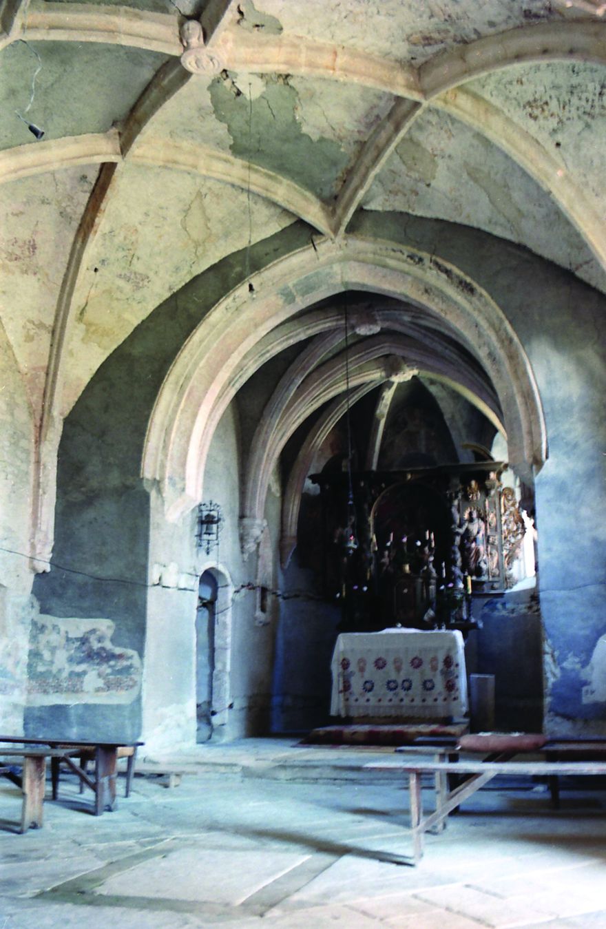 <p>križno-rebrasti svod, XV. st., kapela sv. Jurja, Belec</p>