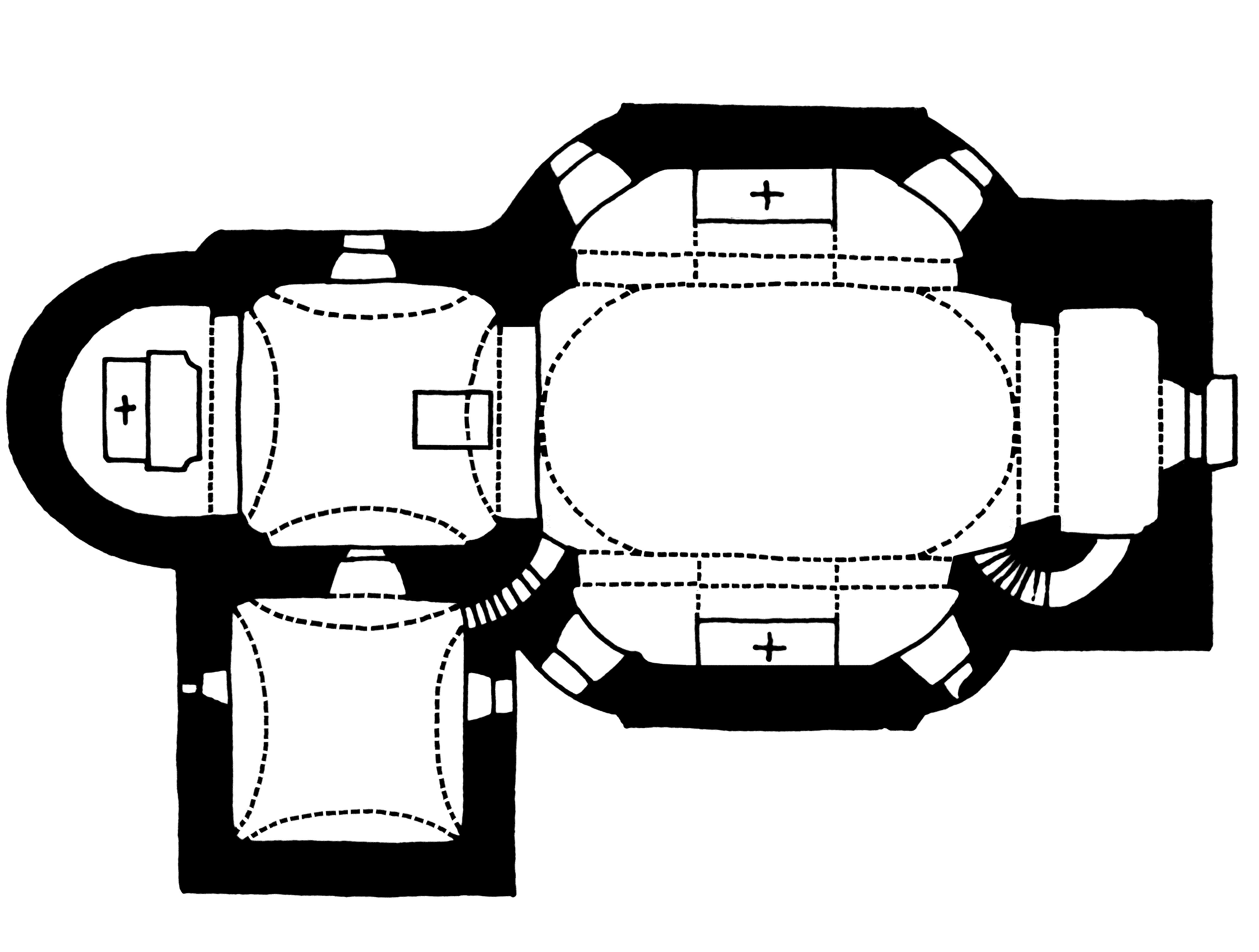 <p>tlocrt kapele sv. Jurja, 1749, Purga Lepoglavska</p>