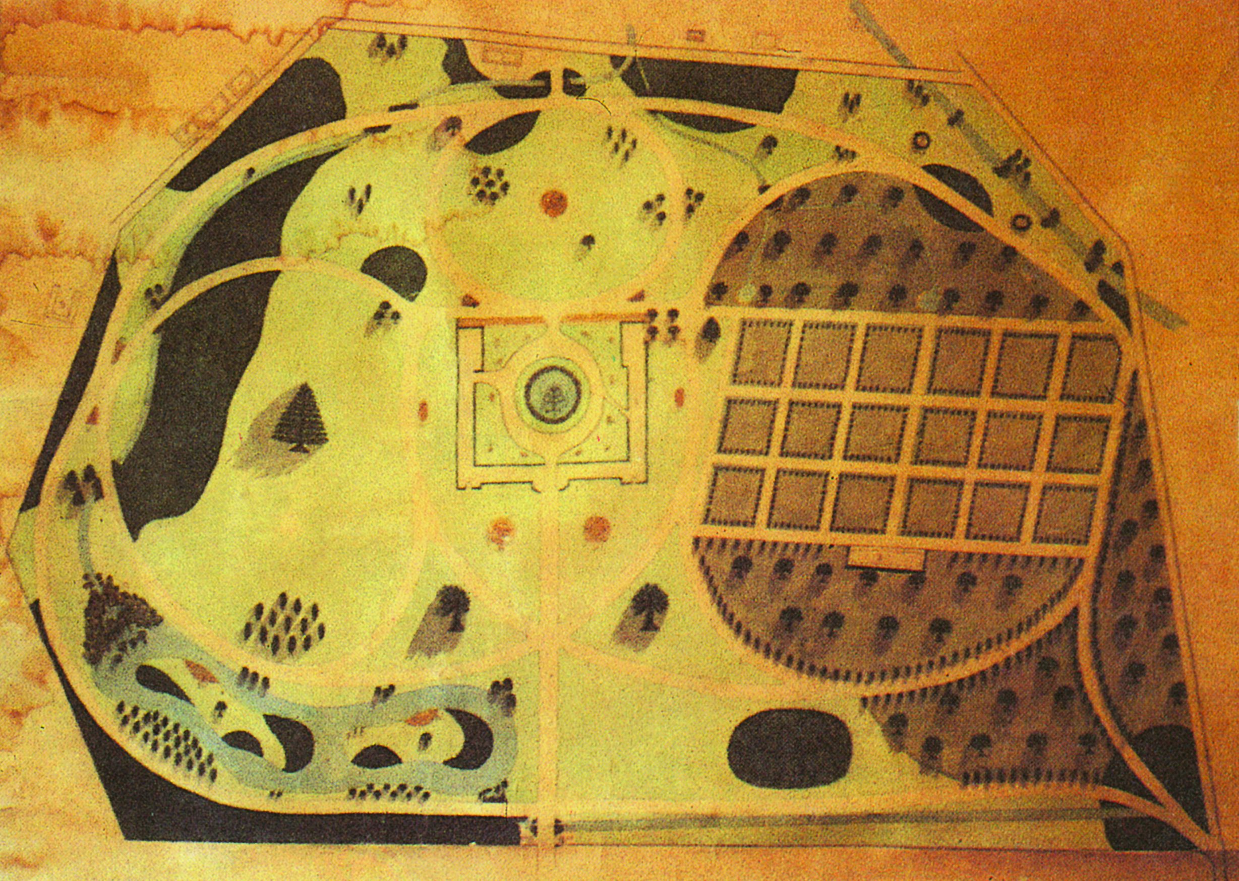 <p>plan perivoja uz dvorac Or&scaron;ić, kraj XVIII. st., Gornja Bistra</p>