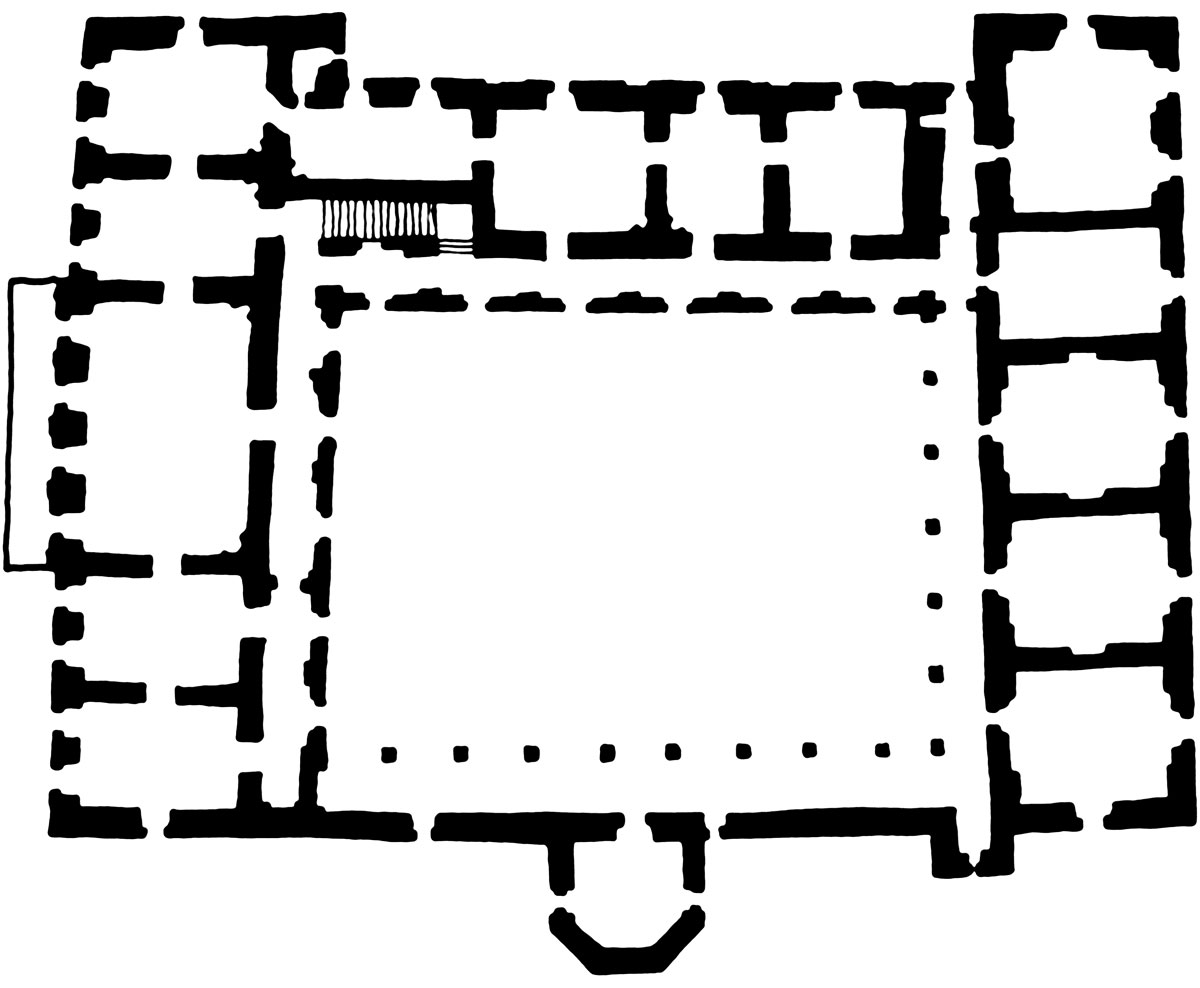 <p>tlocrt prvoga kata dvorca</p>