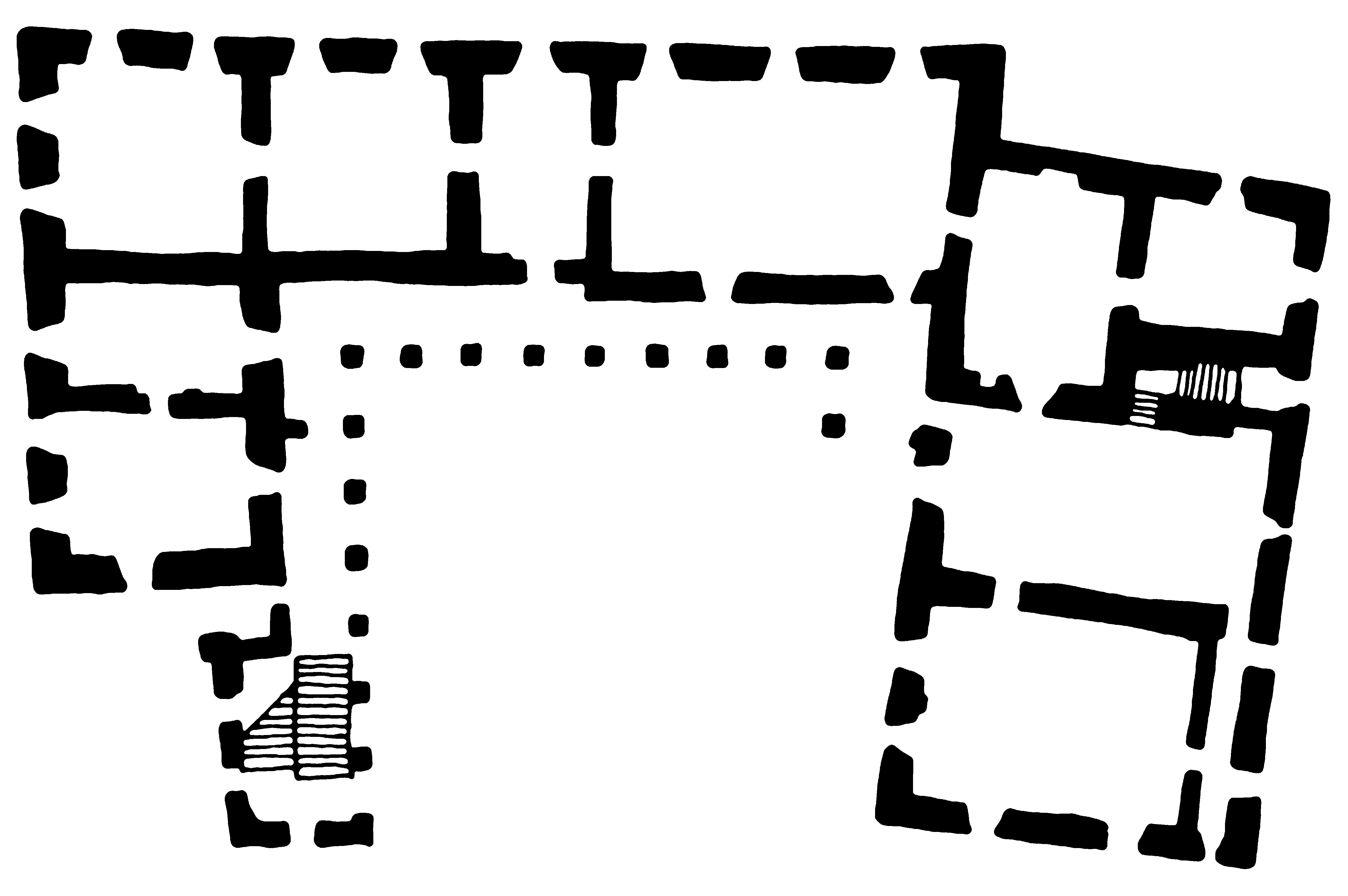 <p>tlocrt prizemlja dvorca</p>