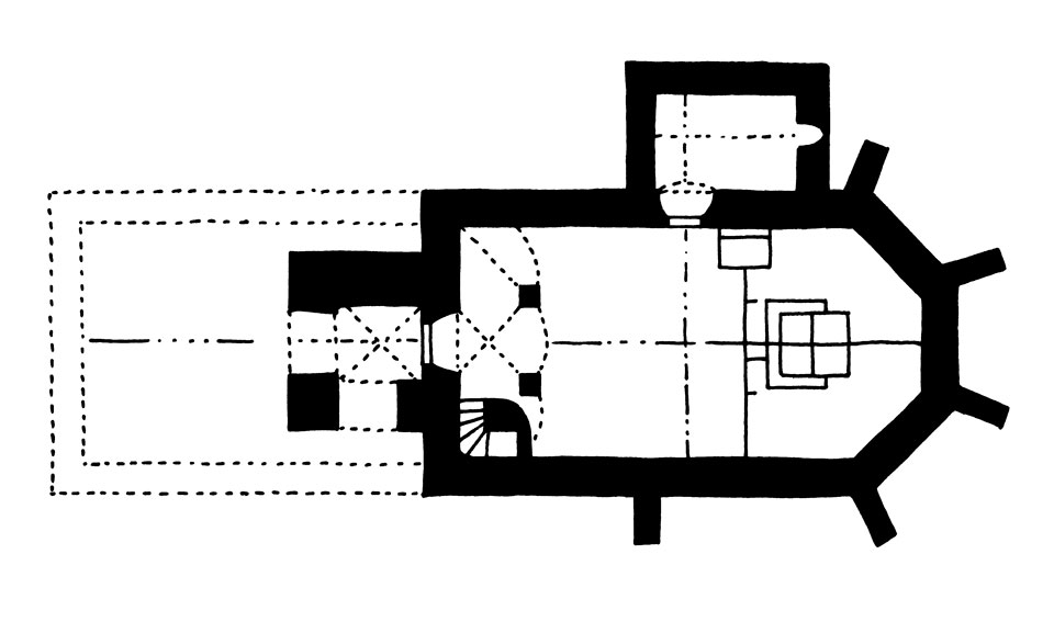 <p>tlocrt kapele sv. Vuka Regensbur&scaron;koga</p>