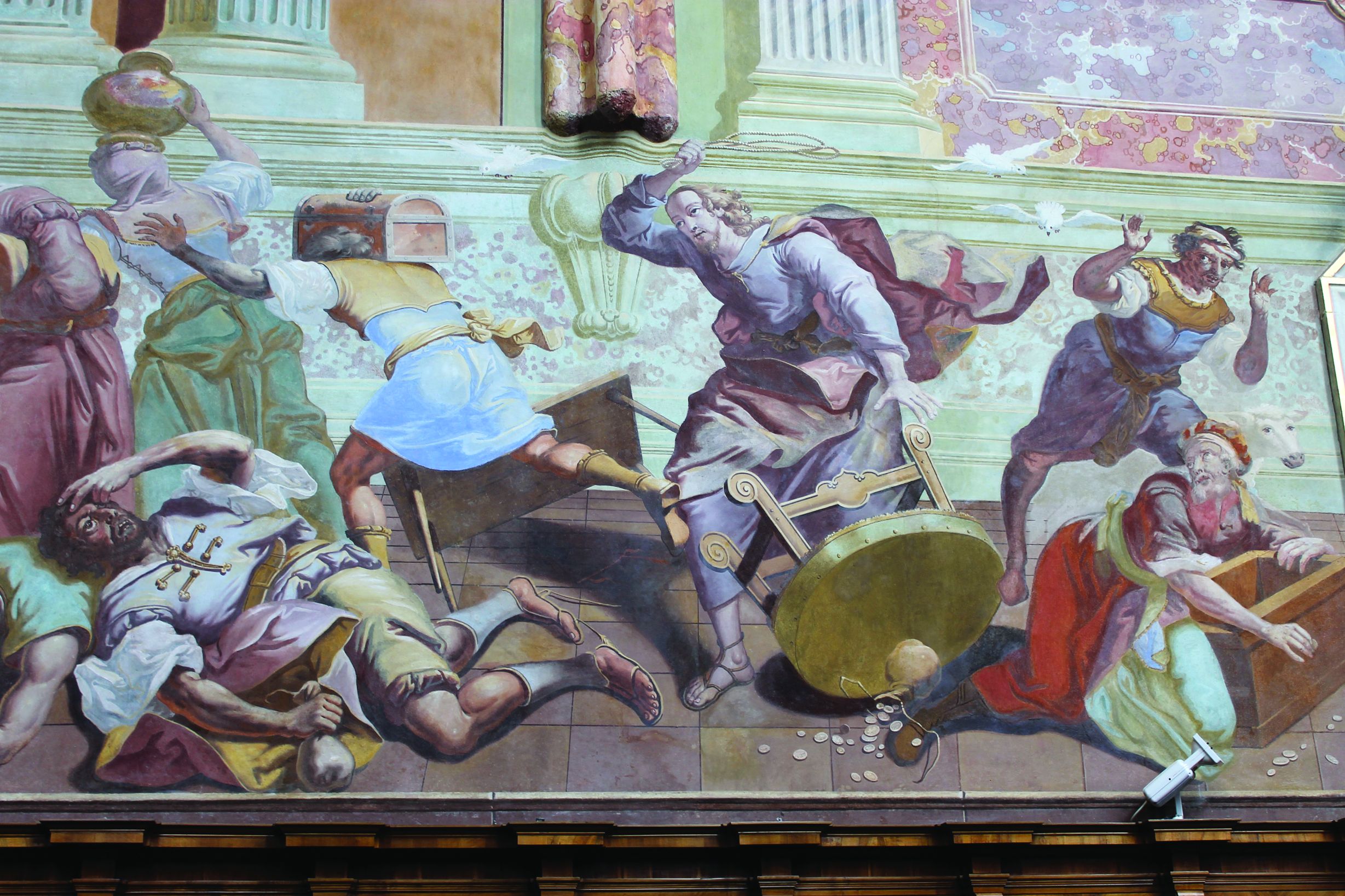 <p><em>Krist tjera trgovce iz hrama, </em>Ivan Krstitelj Ranger, 1733-43., župna crkva Bezgre&scaron;noga začeća Blažene Djevice Marije</p>