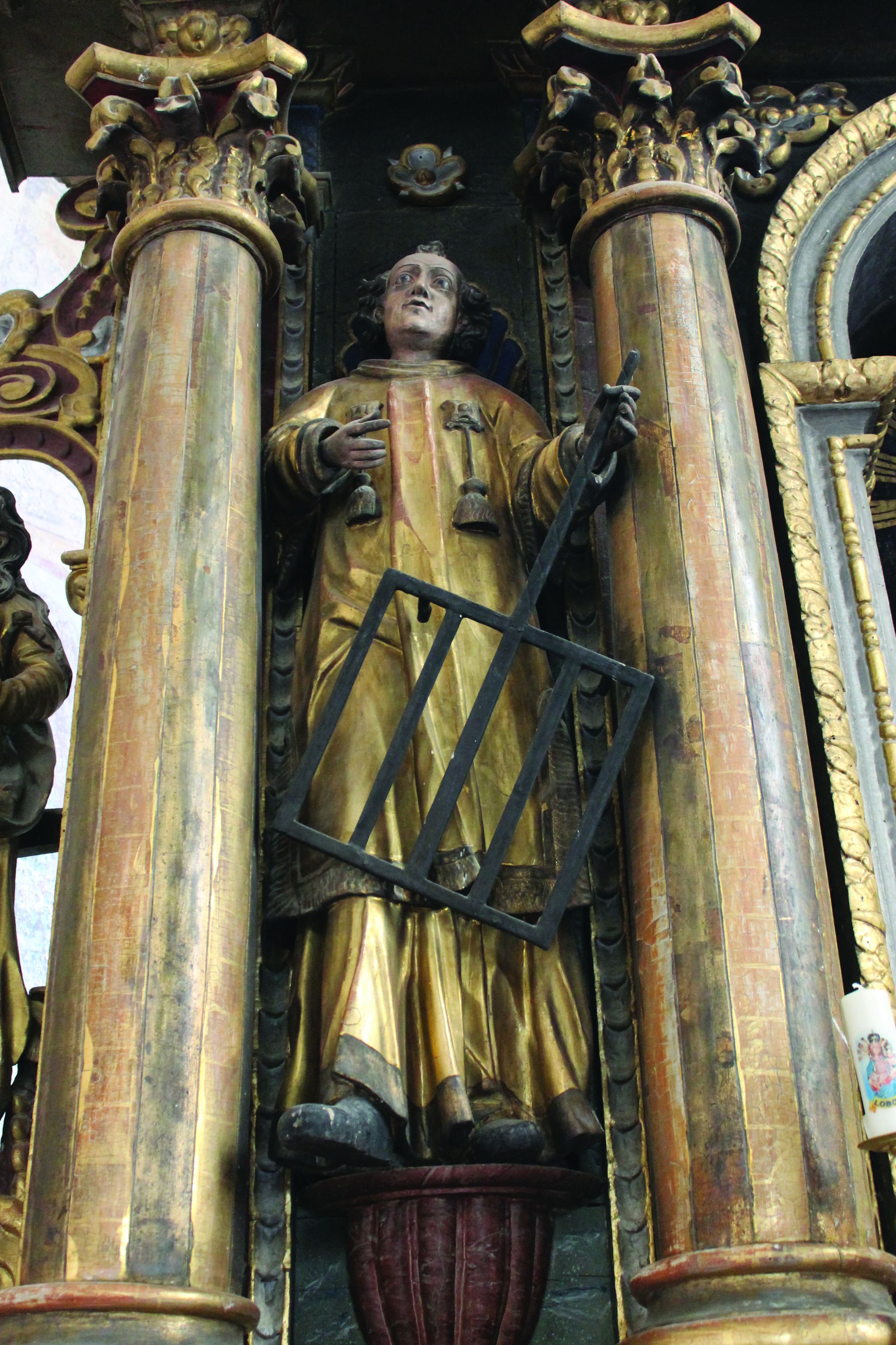 <p>sv. Lovro, detalj glavnoga oltara XVII. st.</p>