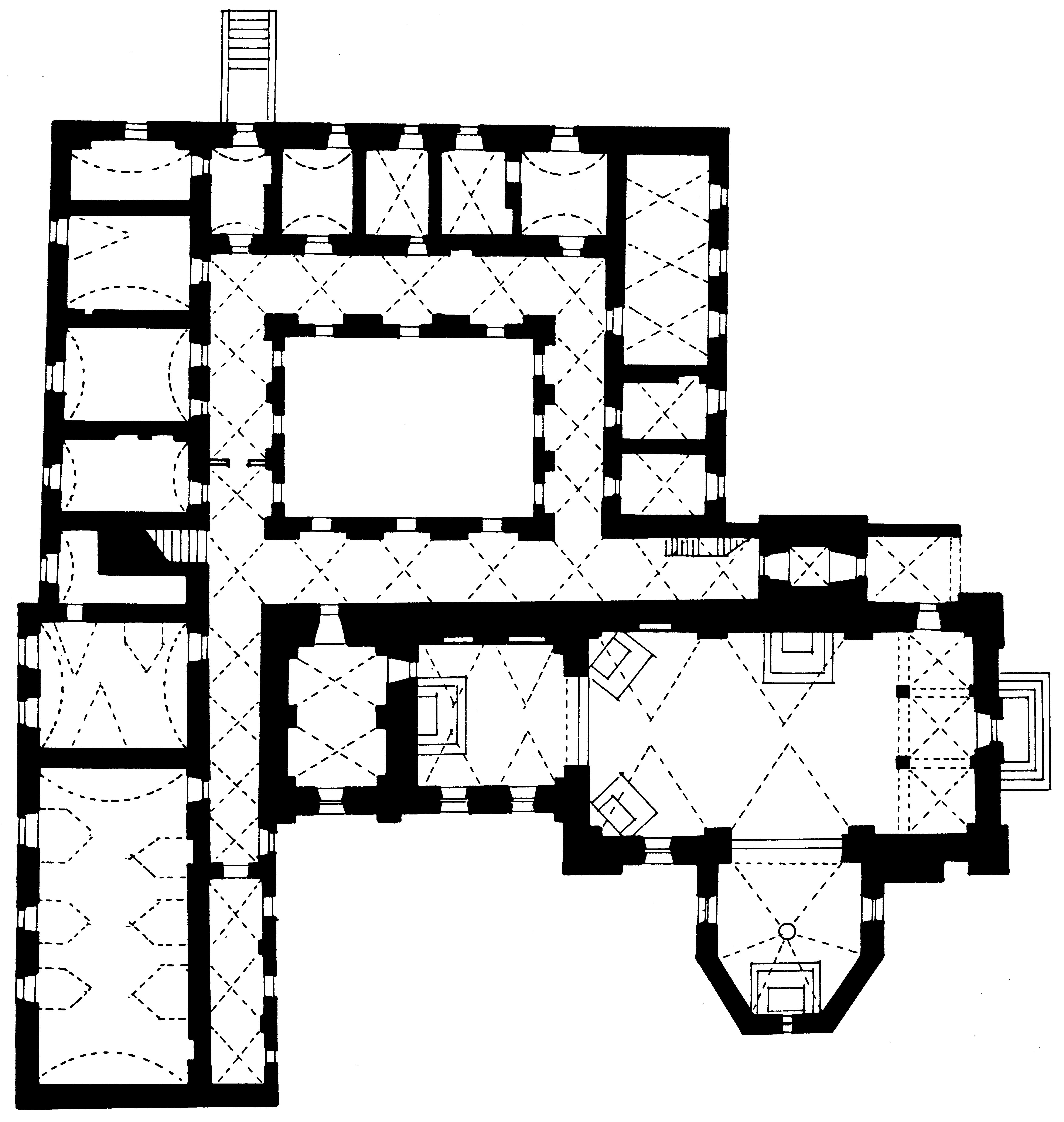 <p>tlocrt samostana i crkve sv. Katarine</p>