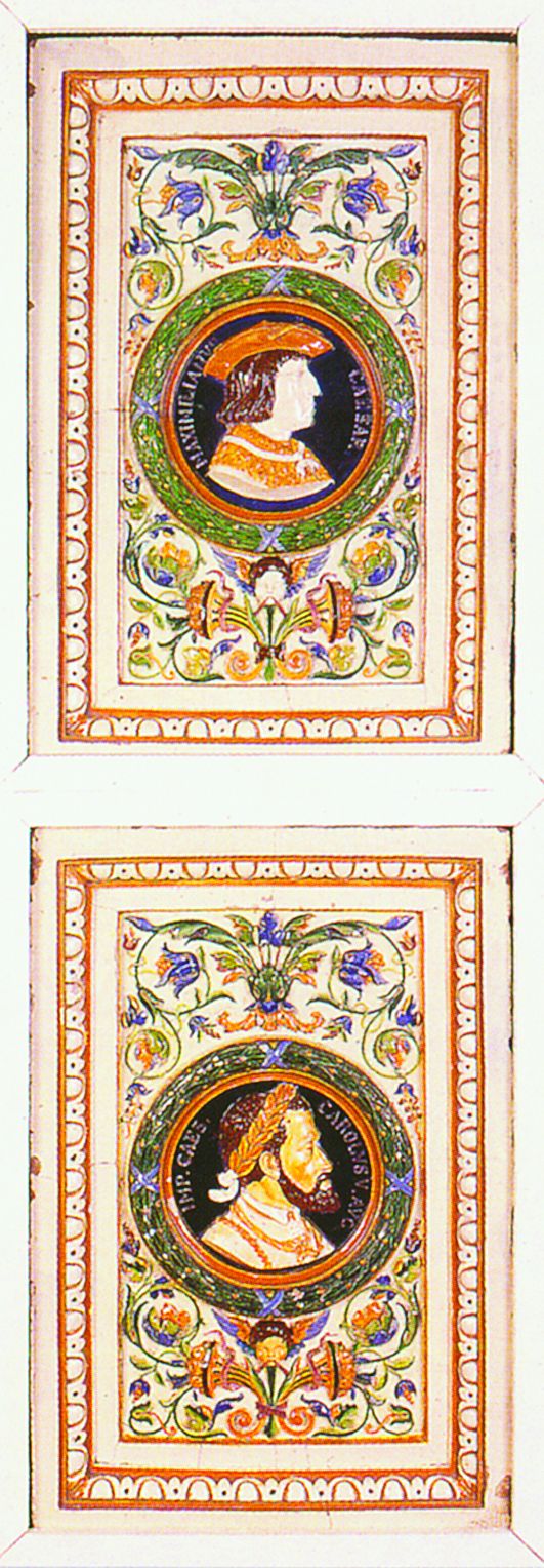 <p>pećarski cimer, 1898, pećarska radionica L&ouml;w, Krapina; MUO</p>