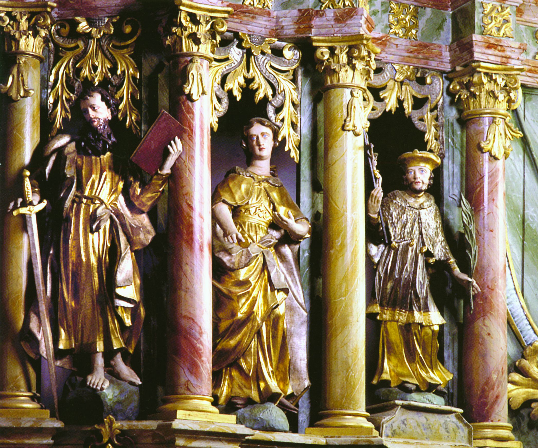 <p>glavni oltar, detalj, 1729, crkva Sveta tri kralja</p>