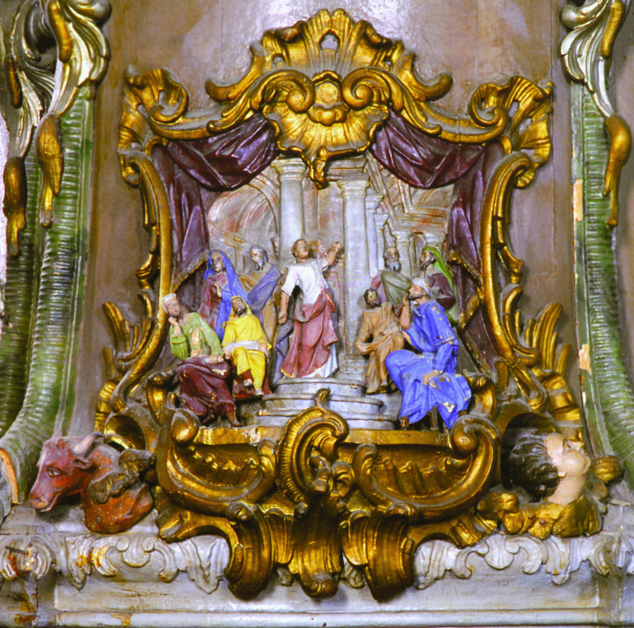 <p><em>Isus u hramu,</em> Josip Stallmayer, 1758, župna crkva sv. Dominika</p>