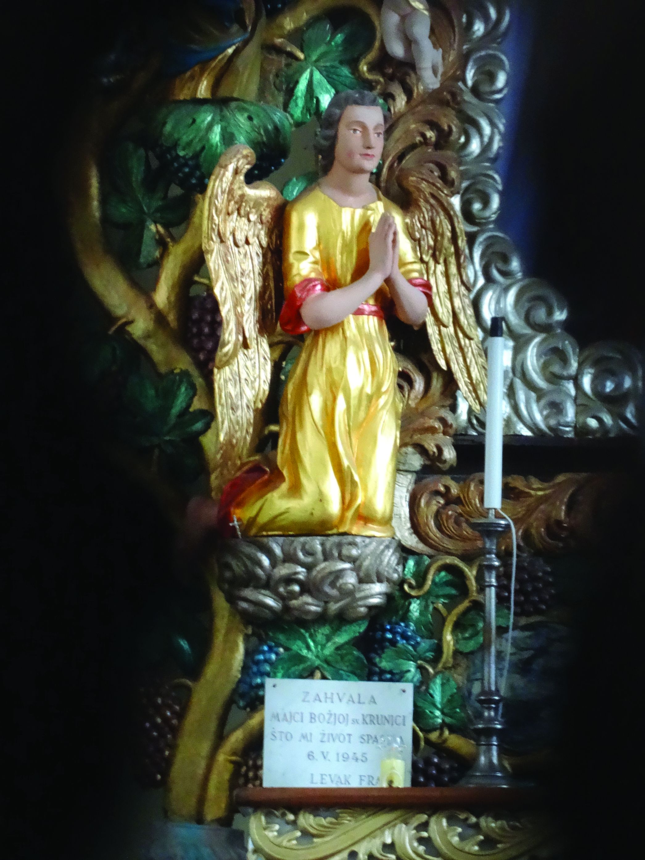 <p>detalj Majke Božje Čiselske, 1722, kapela Blažene Djevice Marije od Ružarija</p>