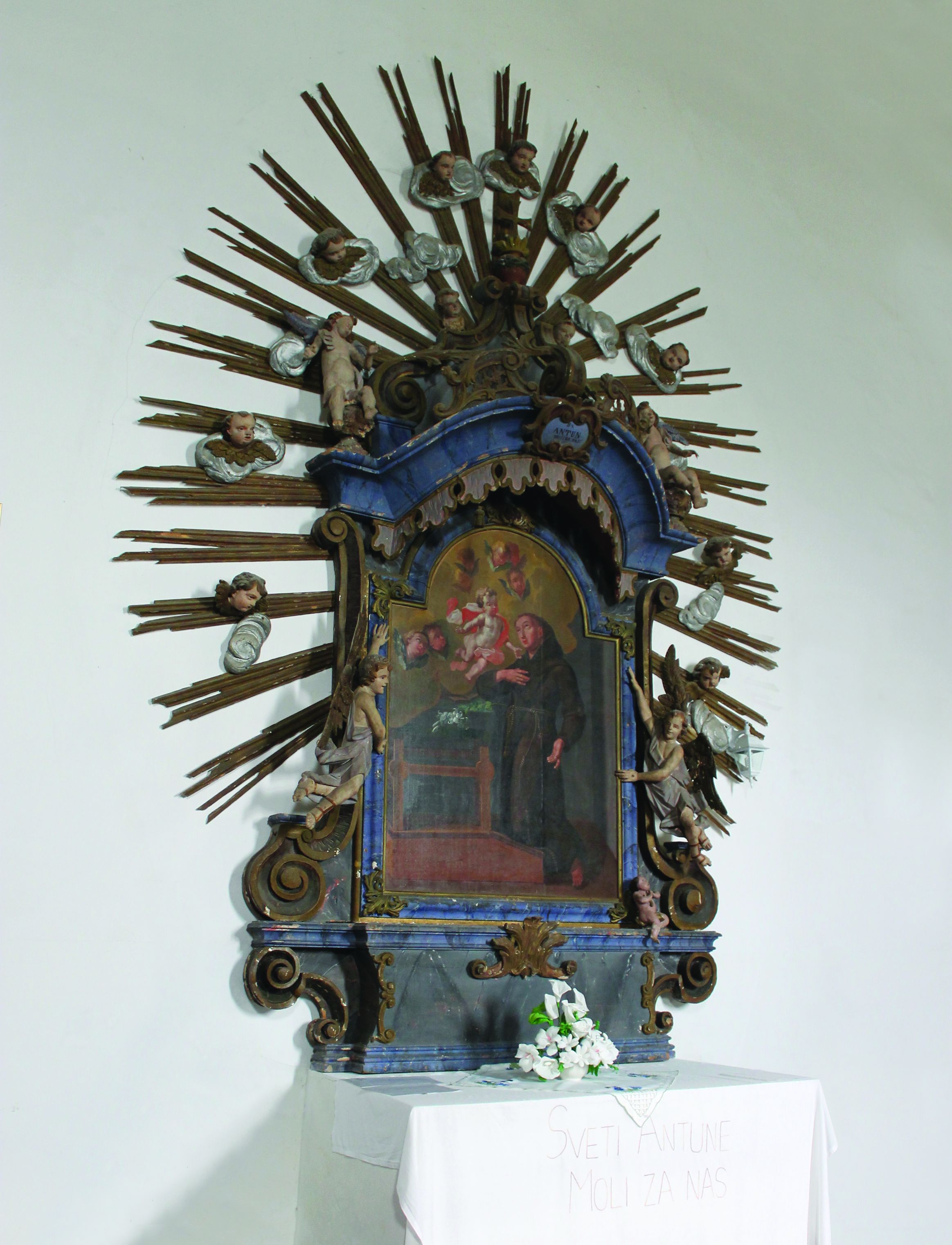 <p>oltar sv. Antuna Padovanskoga, oko 1742, kapela sv. Lovre</p>