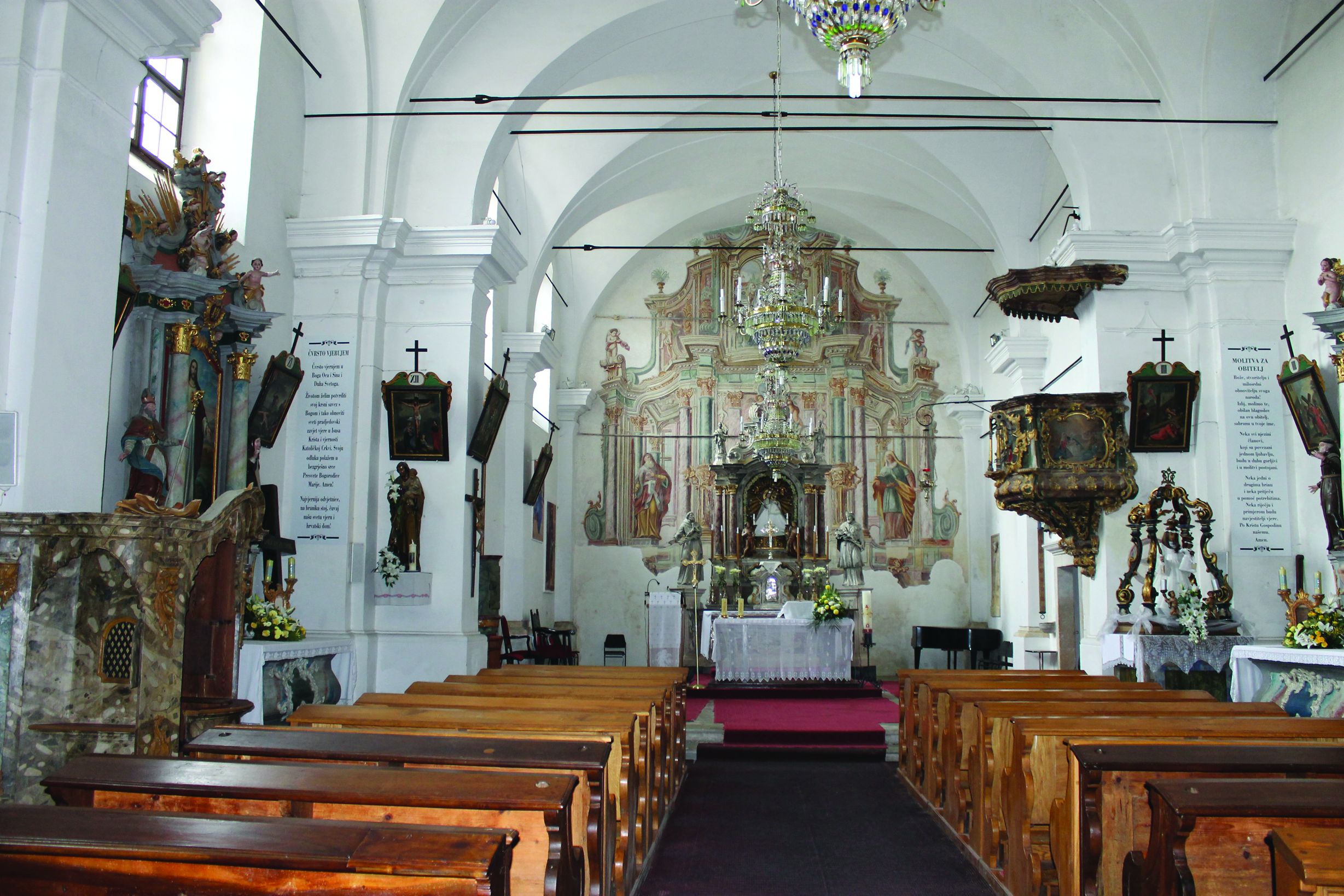 <p>unutra&scaron;njost župne crkve Blažene Djevice Marije od Pohođenja, XVIII. st.</p>