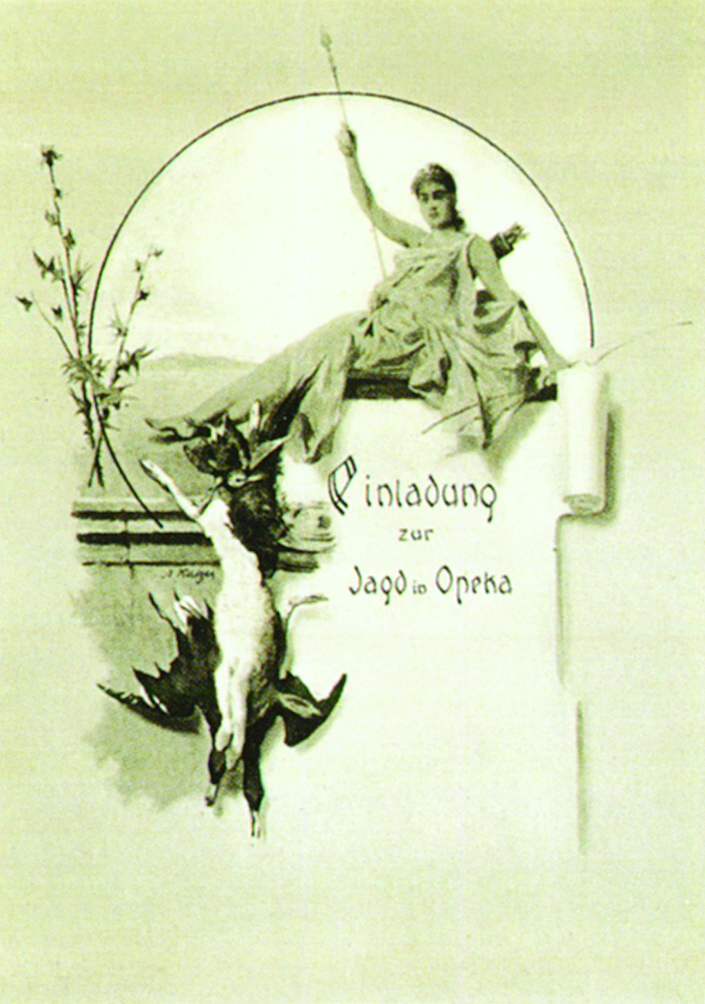 <p>pozivnica za lov u dvorcu Opeka</p>