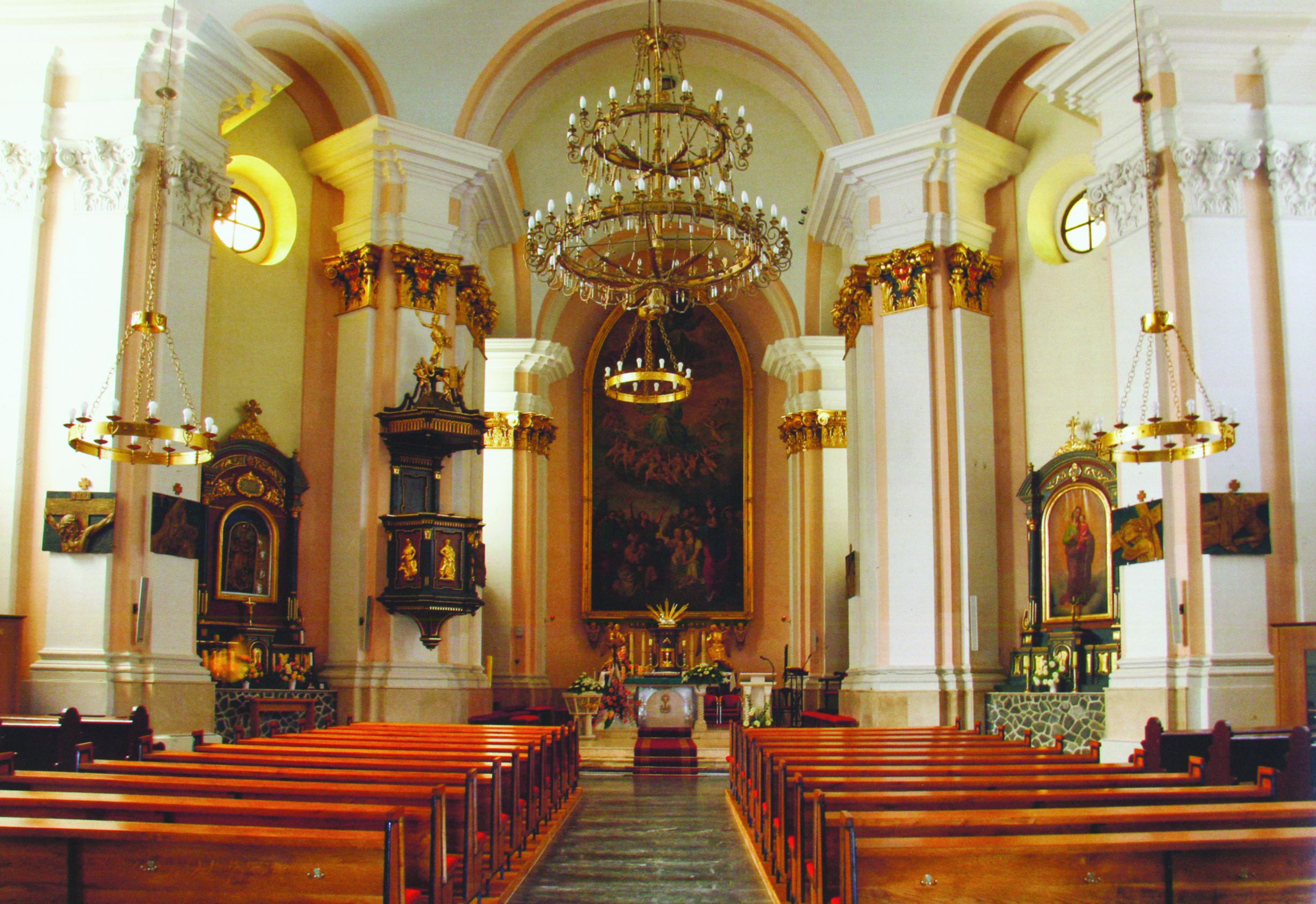 <p>unutra&scaron;njost župne crkve Uznesenja Blažene Djevice Marije, 1803&ndash;18, Pregrada</p>