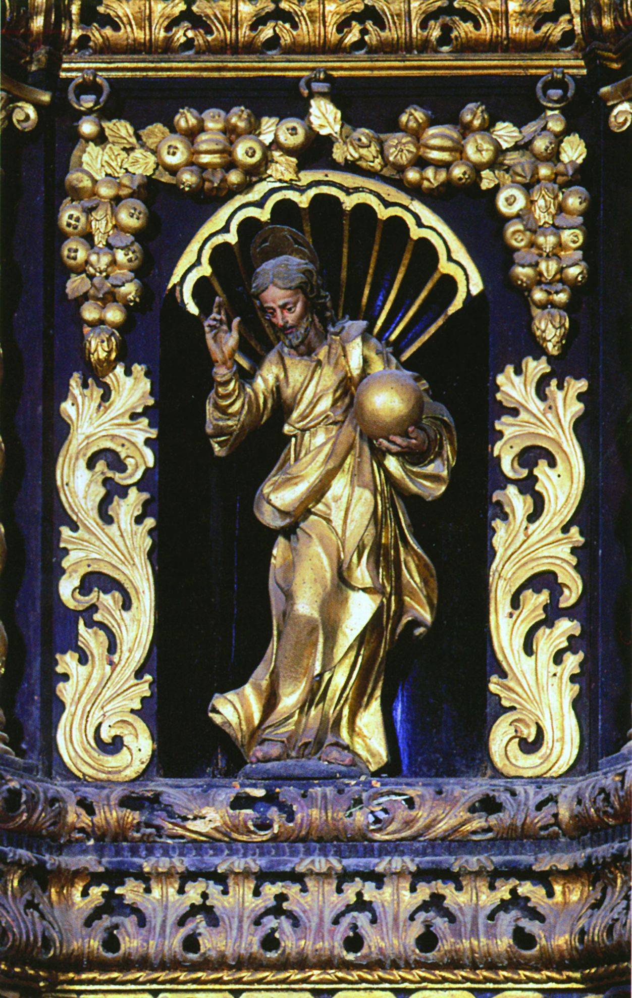 <p>propovjedaonica, 1708&ndash;10, detalj, župna crkva Blažene Djevice Marije Kraljice Svete krunice</p>