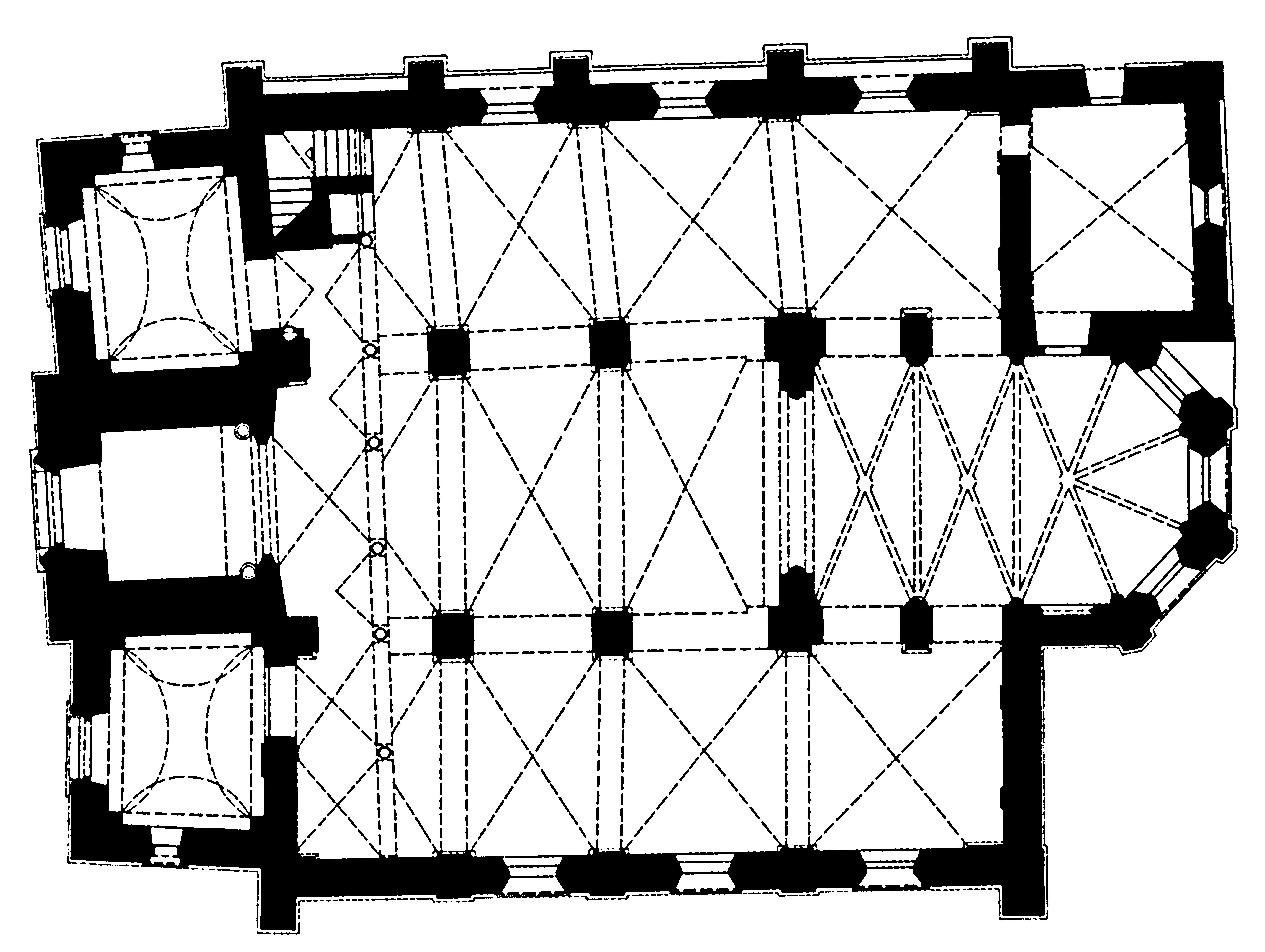 <p>tlocrt župne crkve Presvetoga Trojstva, XV&ndash;XIX. st.</p>