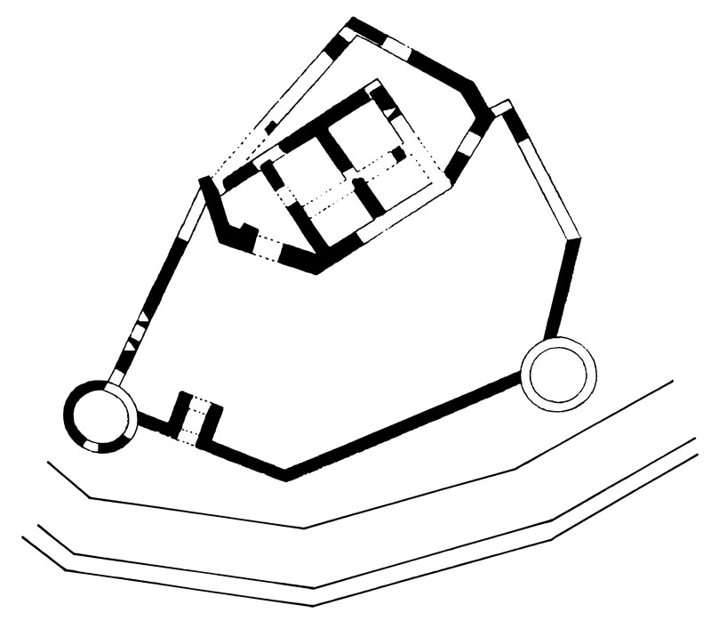 <p>tlocrt ostataka utvrde</p>