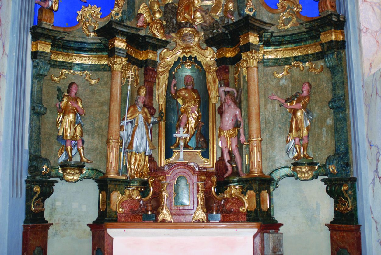 <p>oltar sv. Roka, 1767, kapela sv. Roka</p>