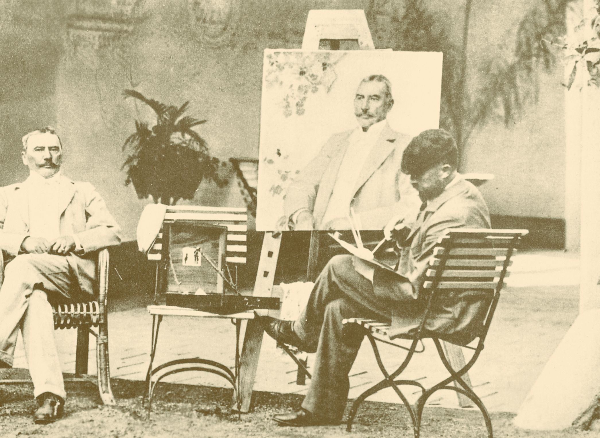 <p>Vlaho Bukovac portretira Ljudevita Vranyczany-Dobrinovića 1898. u dvorcu Oroslavje Gornje</p>