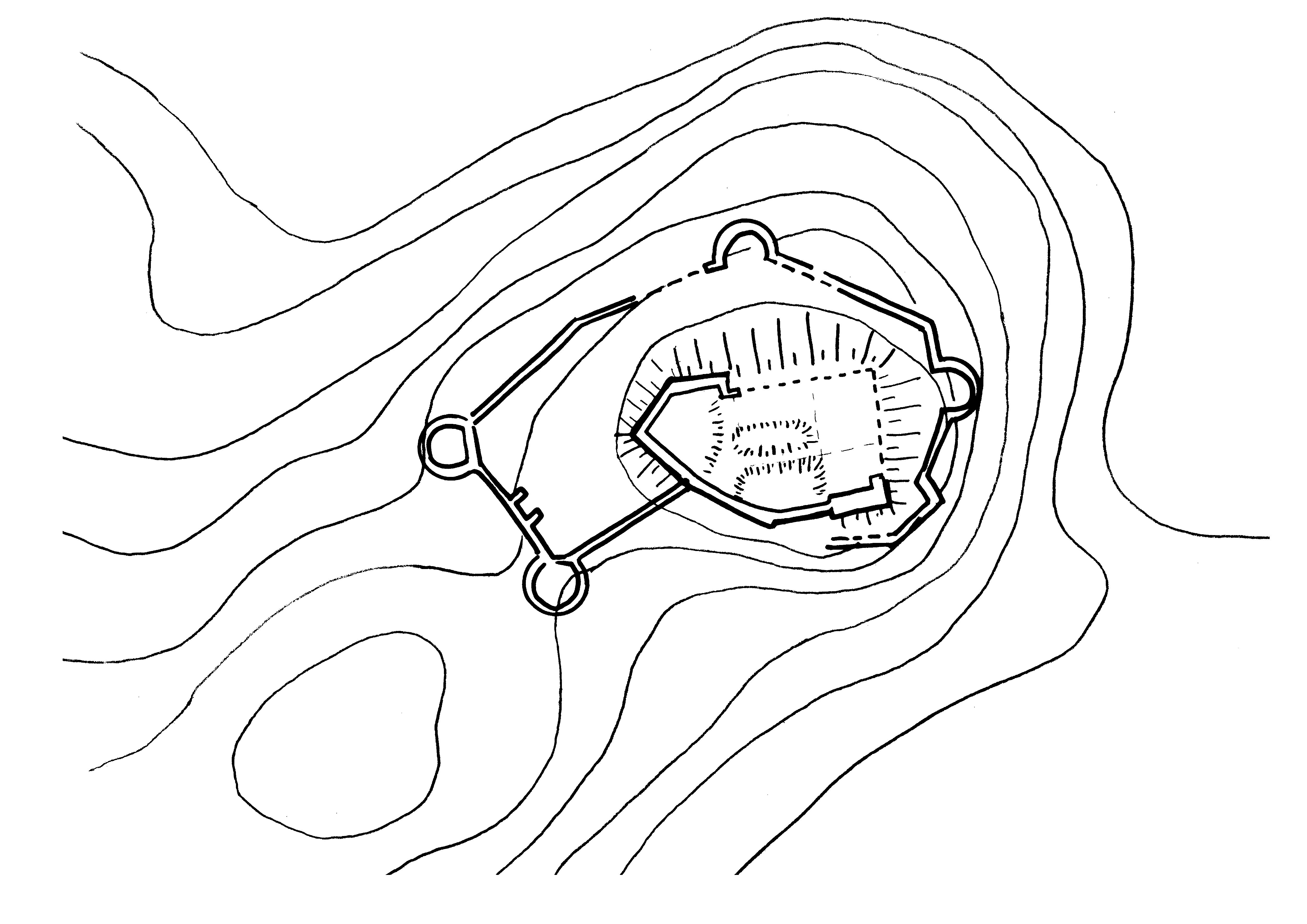 <p>tlocrt ostataka utvrde</p>