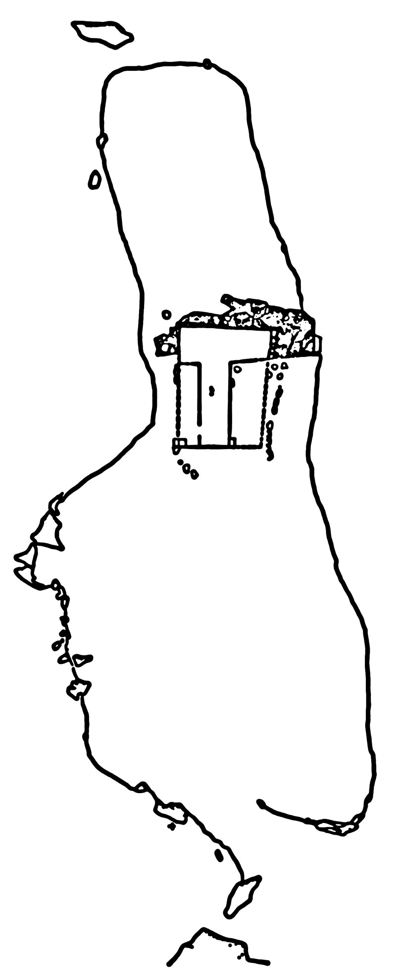 <p>tlocrt ostataka utvrde</p>